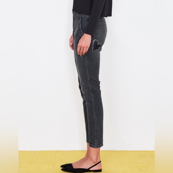 Anthropologie x Sundry Heart Patch Workwear Trouser Jean Sz 28 (6) - Picture 3 of 4